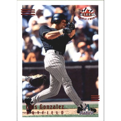 2002 Fleer Triple Crown Home Run Parallel #89 Luis Gonzalez/57