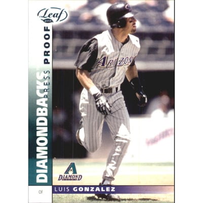 2002 Leaf Press Proofs Platinum #4 Luis Gonzalez