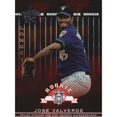 2002 Leaf Rookies and Stars Longevity #313 Jose Valverde RS