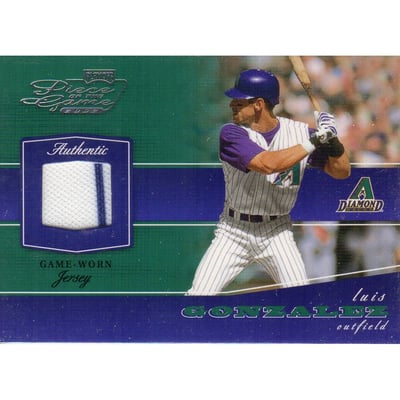 2002 Playoff Piece of the Game Materials #50A Luis Gonzalez Jsy