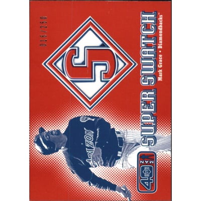 2002 Upper Deck 40-Man Super Swatch #SMG Mark Grace