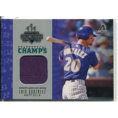 2003 Donruss Champions Statistical Champs Materials #10 Luis Gonzalez Jsy/250
