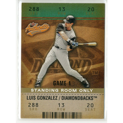 2003 Fleer Authentix Standing Room Only #8 Luis Gonzalez