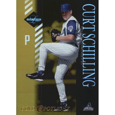 2003 Leaf Limited Gold Spotlight #72 C.Schill D'backs Leg