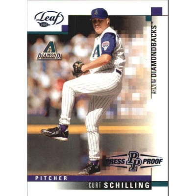 2003 Leaf Press Proofs Blue #124 Curt Schilling