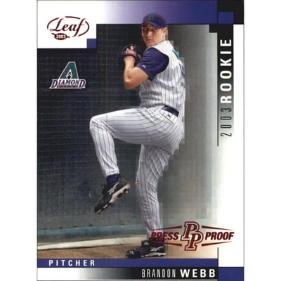 2003 Leaf Press Proofs Red #324 Brandon Webb ROO