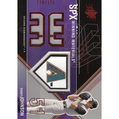 2003 SPx Winning Materials 175 #RJ2A Randy Johnson Logo
