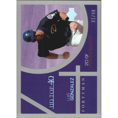 2003 Upper Deck 40-Man Rainbow #860 Luis Gonzalez T40