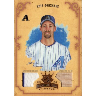 2004 Diamond Kings DK Materials Bronze #69 Luis Gonzalez Bat-Jsy/150