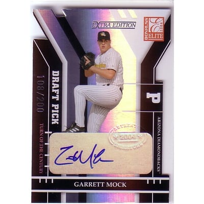 2004 Donruss Elite Extra Edition Signature Turn of the Century #345 Garrett Mock DP/200