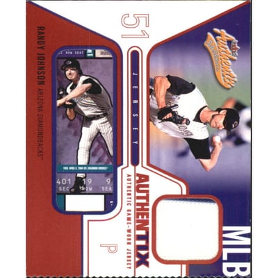2004 Fleer Authentix Game Jersey #RJ Randy Johnson