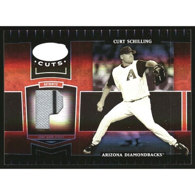 2004 Leaf Certified Cuts Marble Material Red Position #207 C.Schilling D'backs Jsy/100