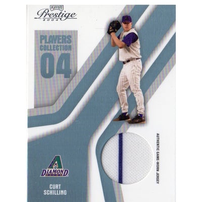 2004 Playoff Prestige Players Collection Jersey Platinum #20 Curt Schilling