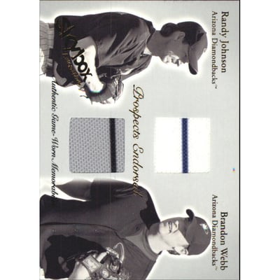 2004 SkyBox Autographics Prospects Endorsed Dual Jersey #RJBW Randy Johnson/Brandon Webb