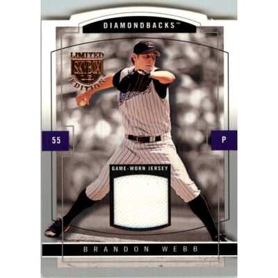 2004 SkyBox LE Jersey Proof #4 Brandon Webb