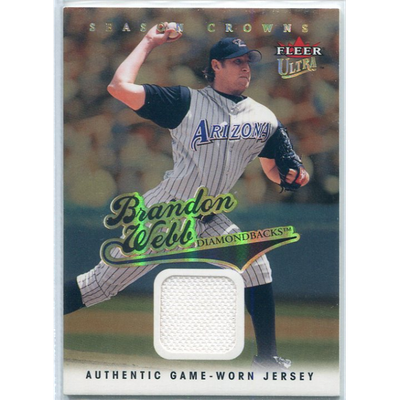 2004 Ultra Season Crowns Game Used Gold #164 Brandon Webb Jsy