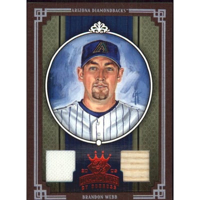 2005 Diamond Kings Materials Framed Red #12 Brandon Webb Bat-Pants/100