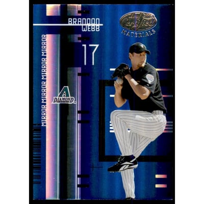 2005 Leaf Certified Materials Mirror Blue #14 Brandon Webb