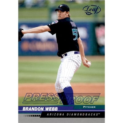 2005 Leaf Press Proofs Blue #10 Brandon Webb