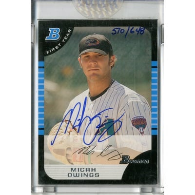 2006 Bowman Originals Buyback Autographs #627 Micah Owings 06 BDP/648 F