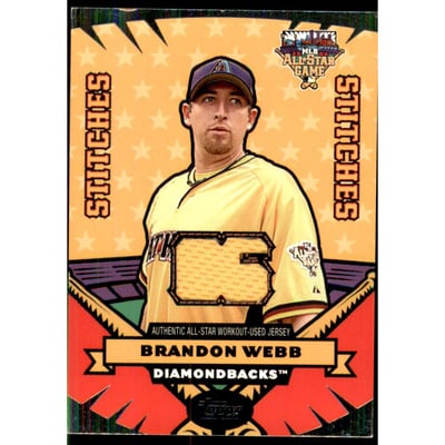 2006 Topps Update All Star Stitches #BW Brandon Webb Jsy