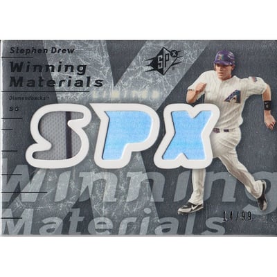 2007 SPx Winning Materials 99 Silver #SD Stephen Drew/99