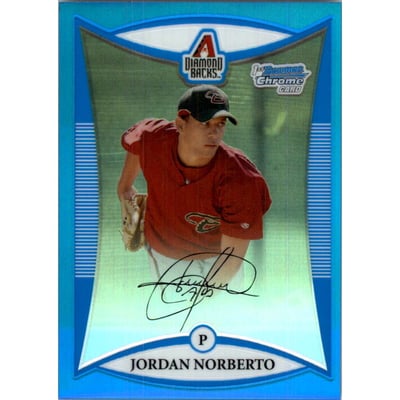 2008 Bowman Chrome Prospects Blue Refractors #BCP230 Jordan Norberto