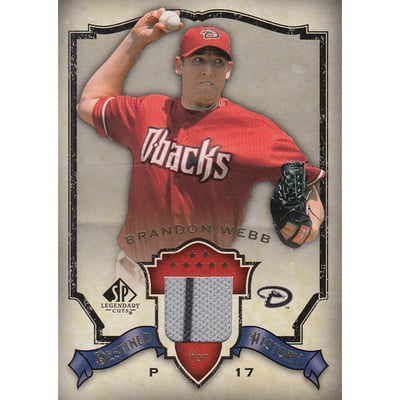 2008 SP Legendary Cuts Destined for History Memorabilia #DHBW Brandon Webb