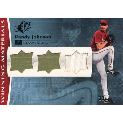 2008 SPx Winning Materials UD Logo #RJ Randy Johnson