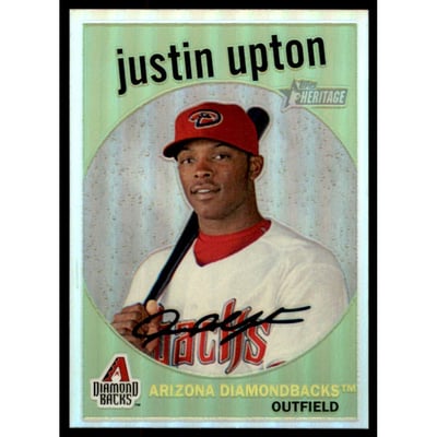 2008 Topps Heritage Chrome Refractors #C10 Justin Upton