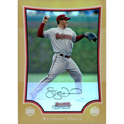 2009 Bowman Chrome Gold Refractors #51 Stephen Drew