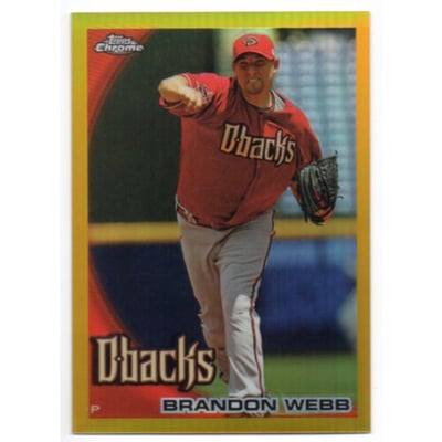 2010 Topps Chrome Gold Refractors #159 Brandon Webb