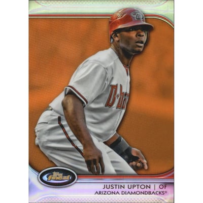 2012 Finest Orange Refractors #7 Justin Upton