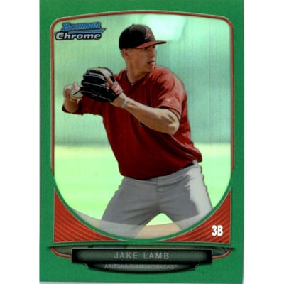 2013 Bowman Chrome Mini Green Refractors #264 Jake Lamb
