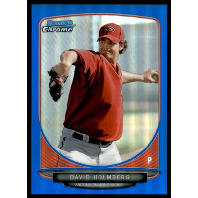 2013 Bowman Chrome Prospects Blue Refractors #BCP168 David Holmberg