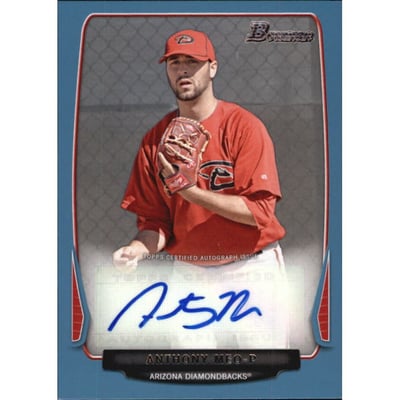 2013 Bowman Prospect Autographs Blue #AM Anthony Meo