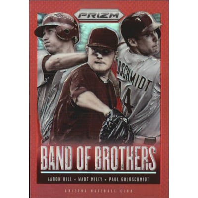 2013 Panini Prizm Band of Brothers Prizms Red #5 Aaron Hill/Paul Goldschmidt/Wade Miley