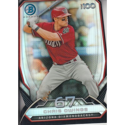 2014 Bowman Chrome Top 100 Prospects Die Cut Refractors #BTP67 Chris Owings