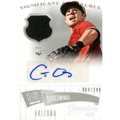 2014 Classics Significant Signatures Jerseys Silver #76 Chris Owings/299