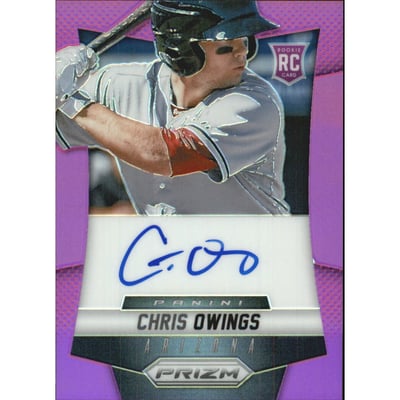 2014 Panini Prizm Rookie Autographs Prizms Purple #CO Chris Owings