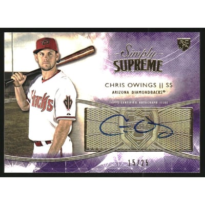 2014 Topps Supreme Simply Supreme Autographs Purple #SSUCO Chris Owings