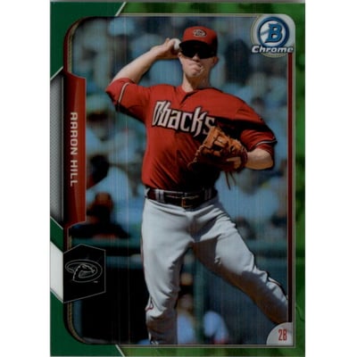 2015 Bowman Chrome Green Refractors #106 Aaron Hill