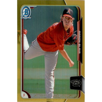 2015 Bowman Chrome Prospects Gold Refractors #BCP76 Aaron Blair