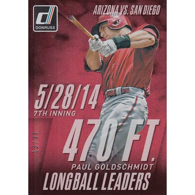 2015 Donruss Long Ball Leaders Red #6 Paul Goldschmidt
