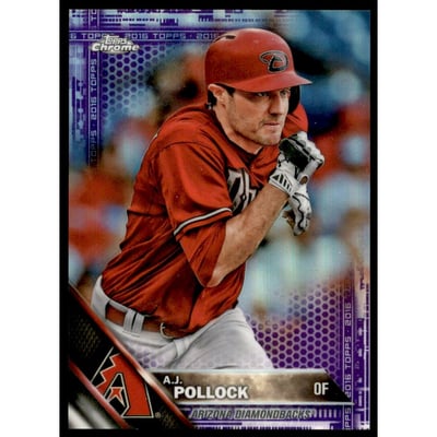 2016 Topps Chrome Purple Refractors #159 A.J. Pollock