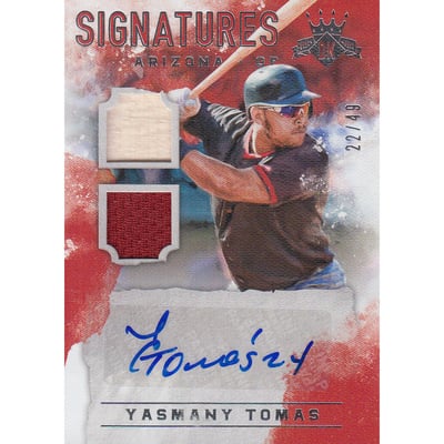 2017 Diamond Kings DK Signature Materials #DKSYT Yasmany Tomas/49
