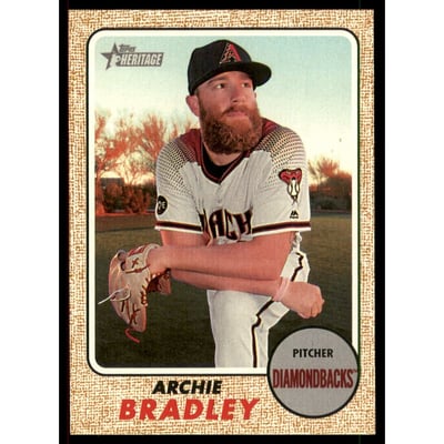 2017 Topps Heritage Bright Yellow Back #552 Archie Bradley