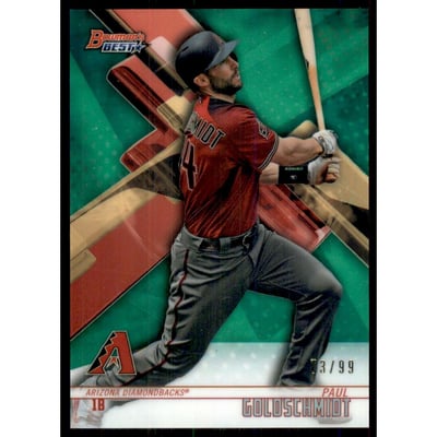 2018 Bowman's Best Green Refractors #64 Paul Goldschmidt