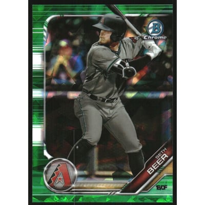 2019 Bowman Chrome Draft Sapphire Green #BDC192 Seth Beer