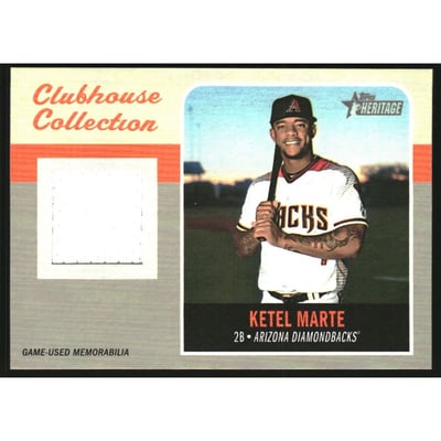 2019 Topps Heritage Clubhouse Collection Relics #CCRKM Ketel Marte HN